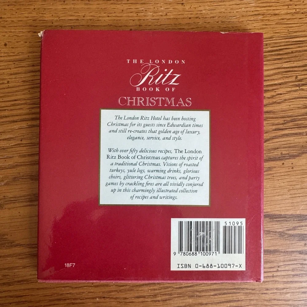 The London Ritz Book‎ of Christmas Jennie Reekie 1990 First US Edition Hardcover